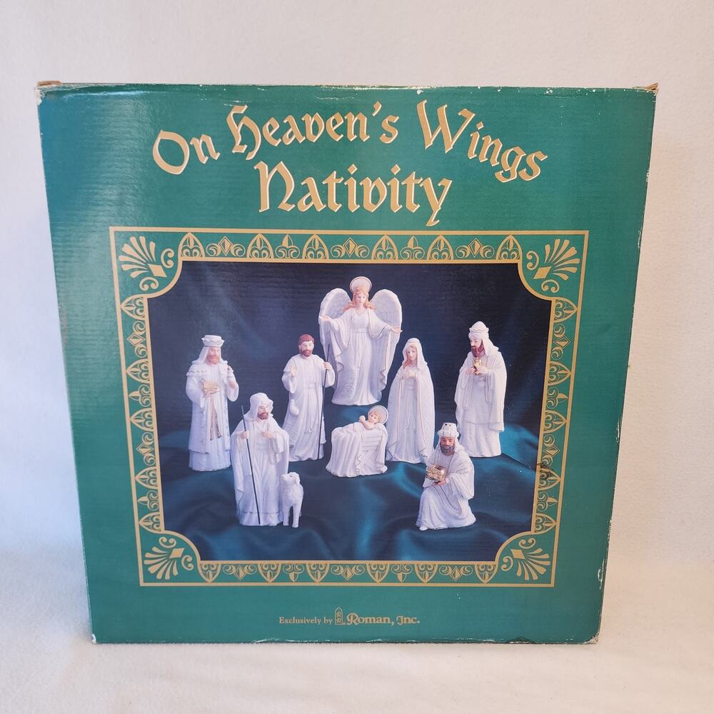 1998 Christmas on Heaven's Wing Nativity Set exclusively by RR Roman JNK